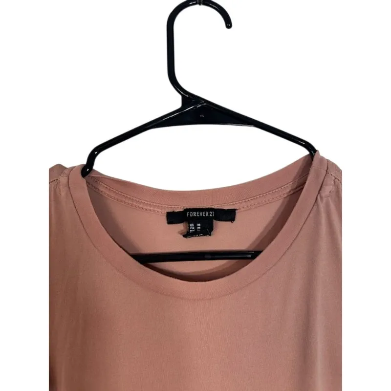 Forever 21 Coral Dressy Scoop Neck Tank Top Women Sz M - Image 3