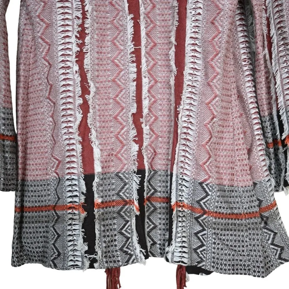 ZOZO Womens S Aztec Western Fringe Open Front Cardigan - Image 6
