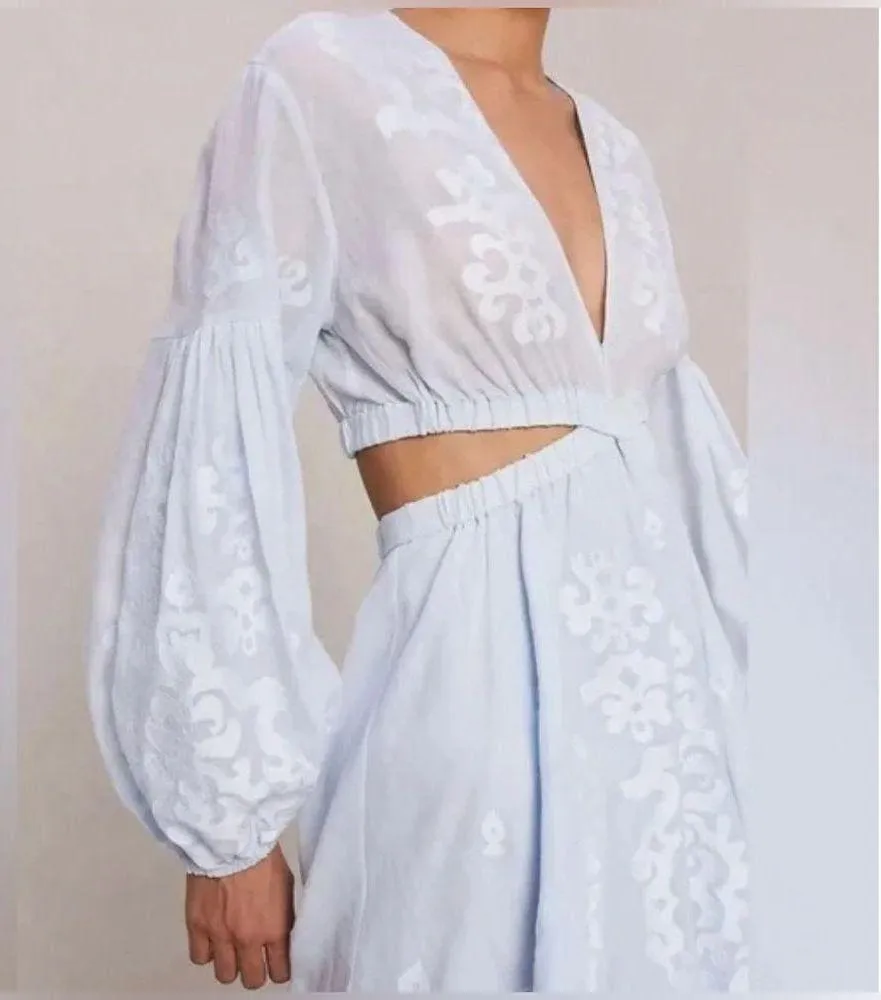 A.L.C. Irene cutout embroidered ramie mini dress, Size 2. $695 - Image 5