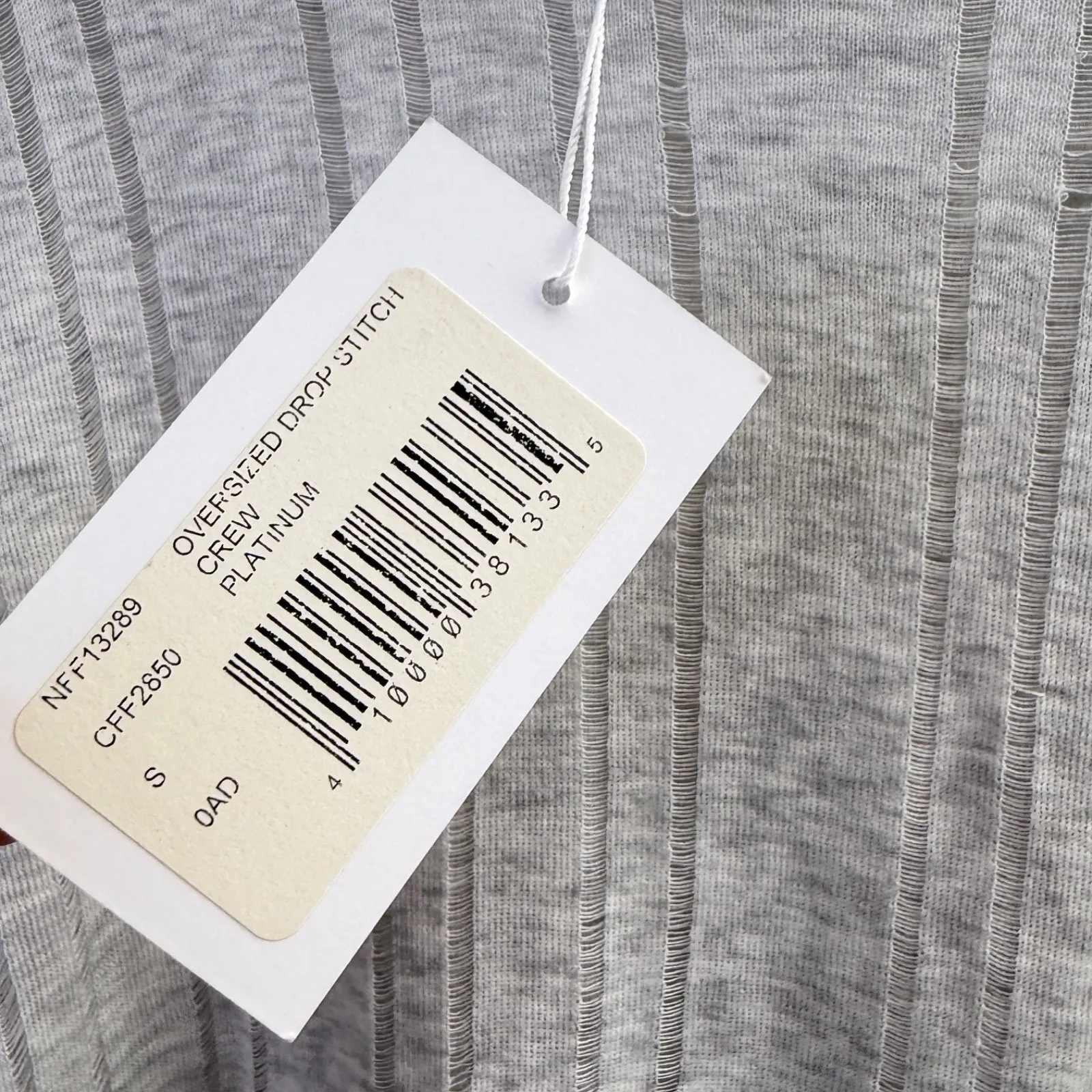 Cotton by Autumn Cashmere Sweater Womens Small Gray Oversized Drop Stitch Crew * - Image 6