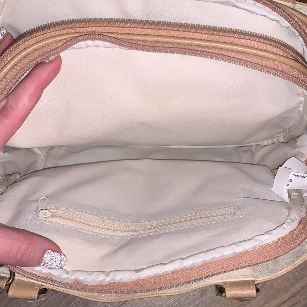 Beige & off white multiple compartment palomino tapestry serape satchel bag - Image 9