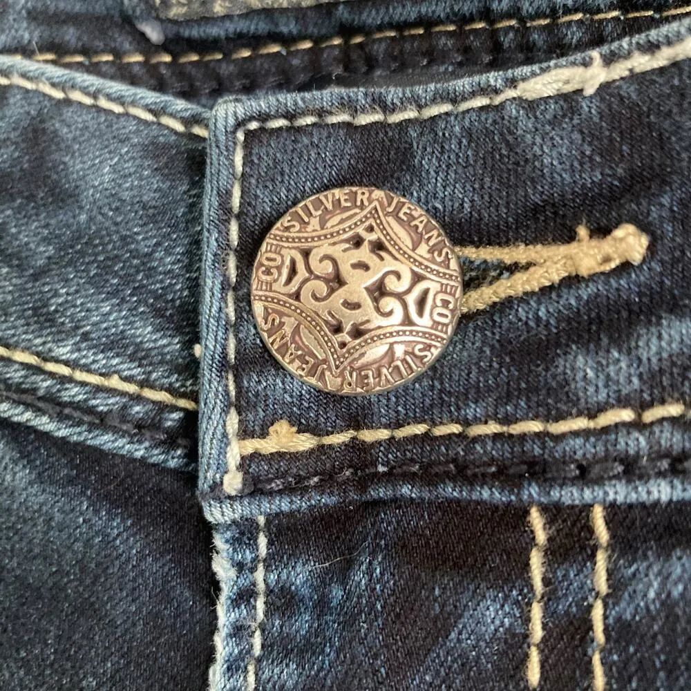 Silver Jeans Co Suki High Super Skinny Mid Wash Tailored Stretchy Jeans Size 26 - Image 8