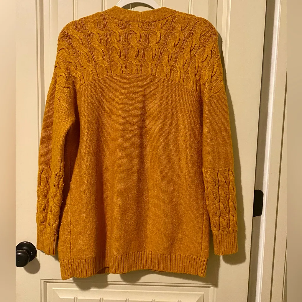Lucky Brand Venice Mustard Yellow Cardigan Wrap Sweater - Image 7