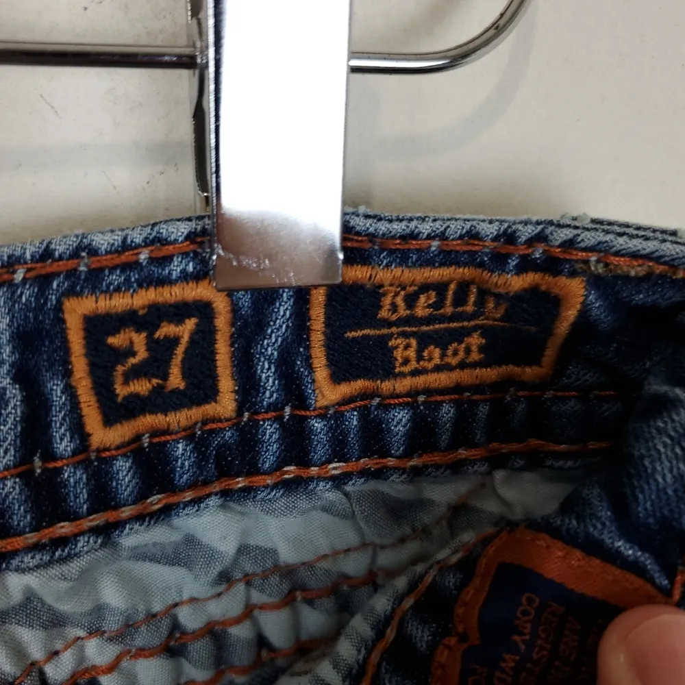 Rock Revival Blue Distressed Jean Shorts - Image 5