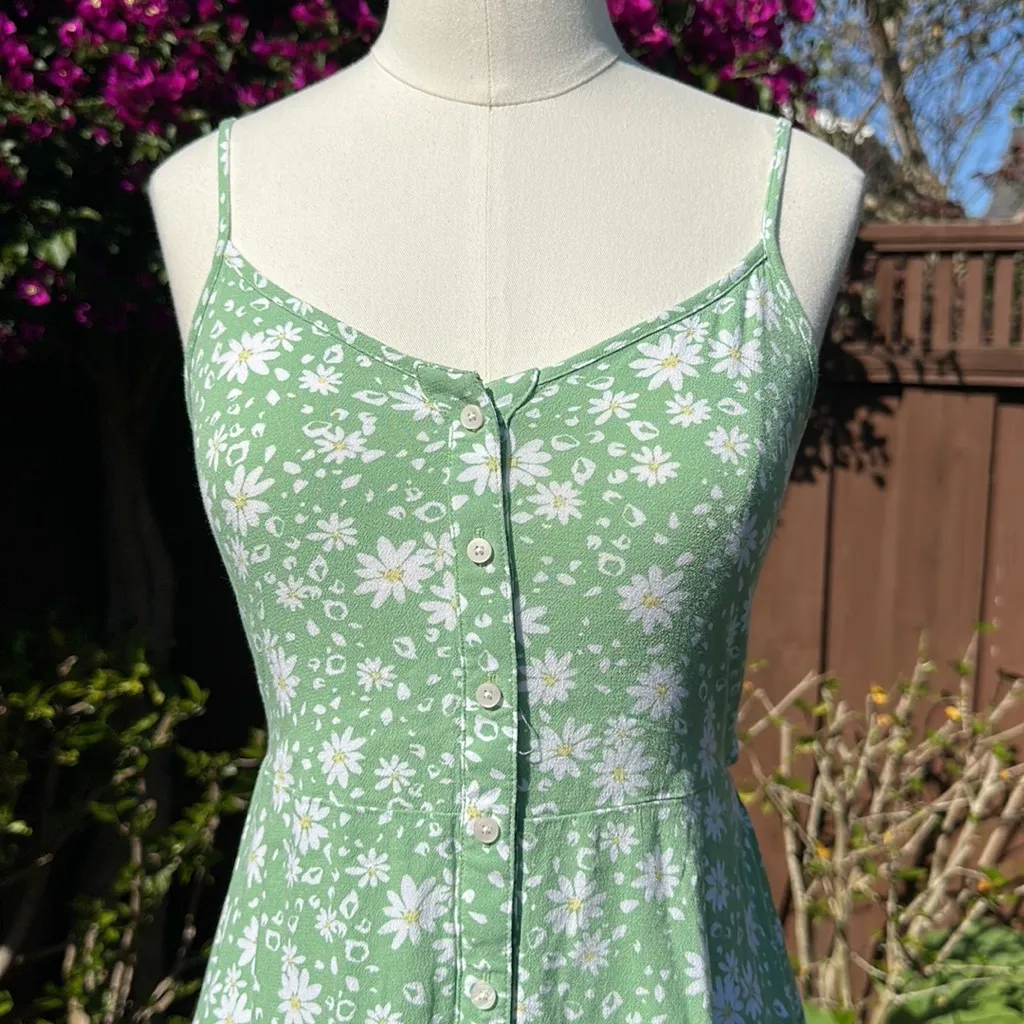 Floral button up mini dress - Image 2