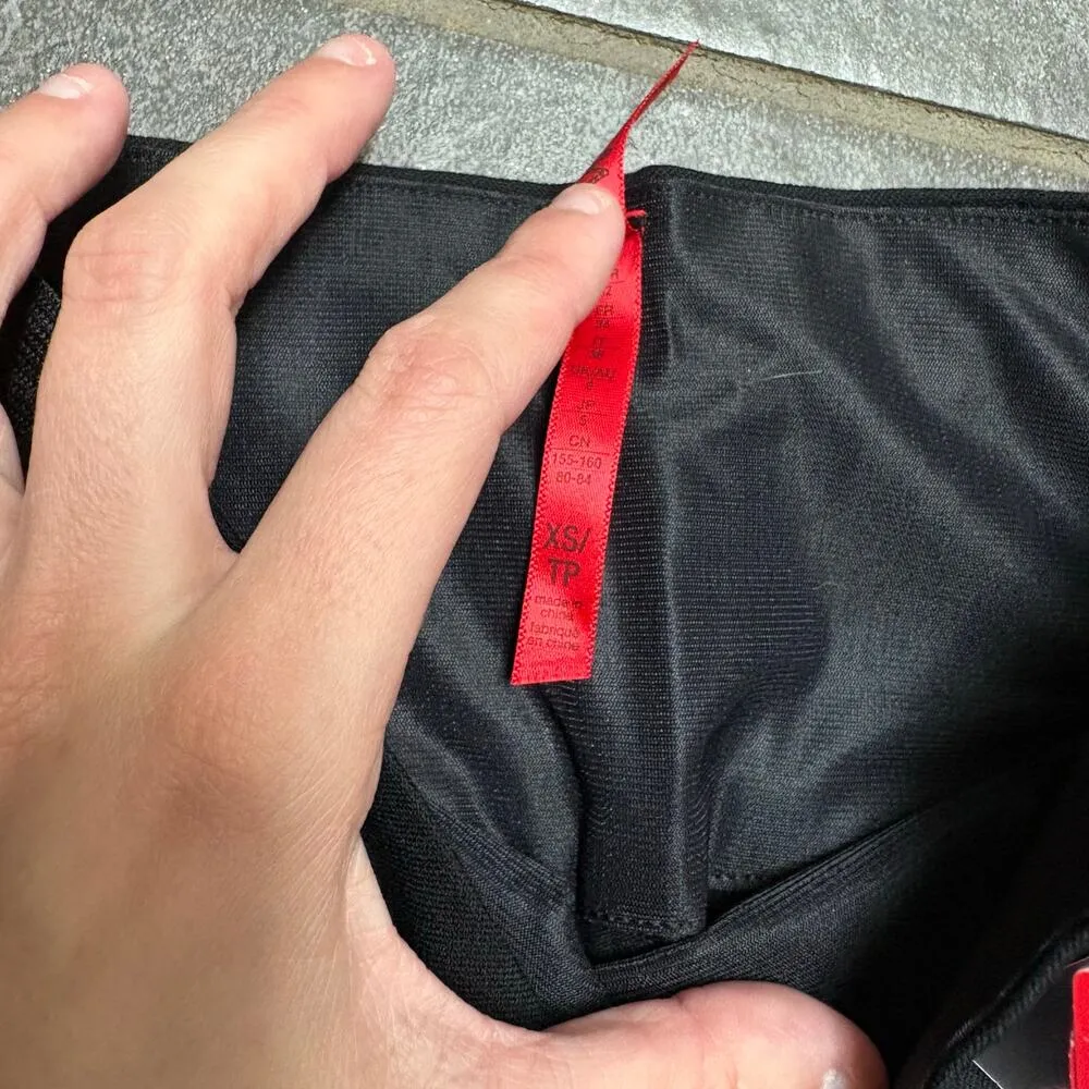 Spanx Classic Twill Leggings Black XS Slimming Shaping Stretch Waist Panels - Image 8