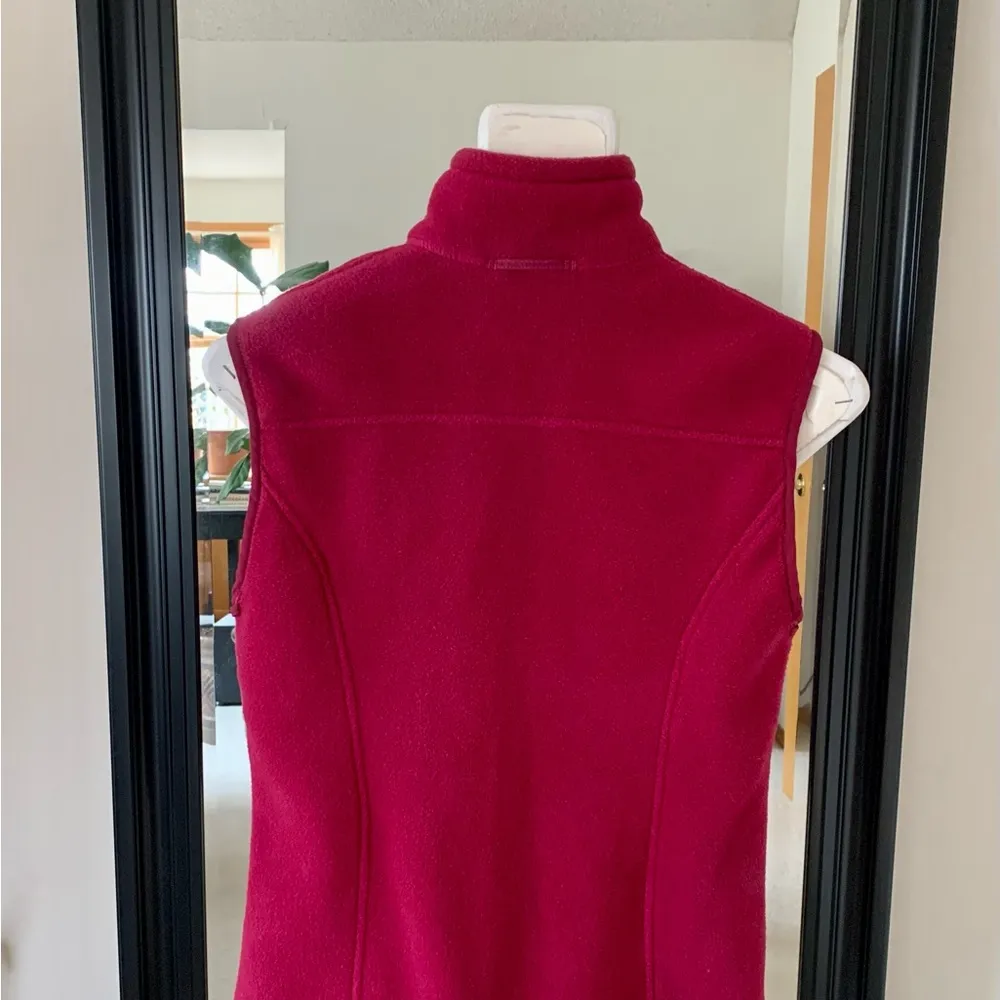 Eddie Bauer  Burgundy Fleece Vest - Image 3