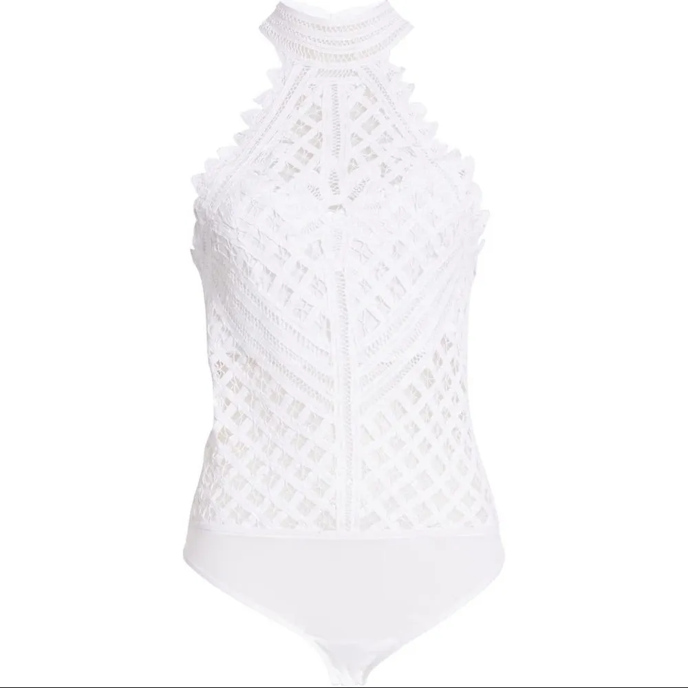 Intimately Free People Be My Battenburg Bodysuit in Optic White Size L New w/Tag - Image 2