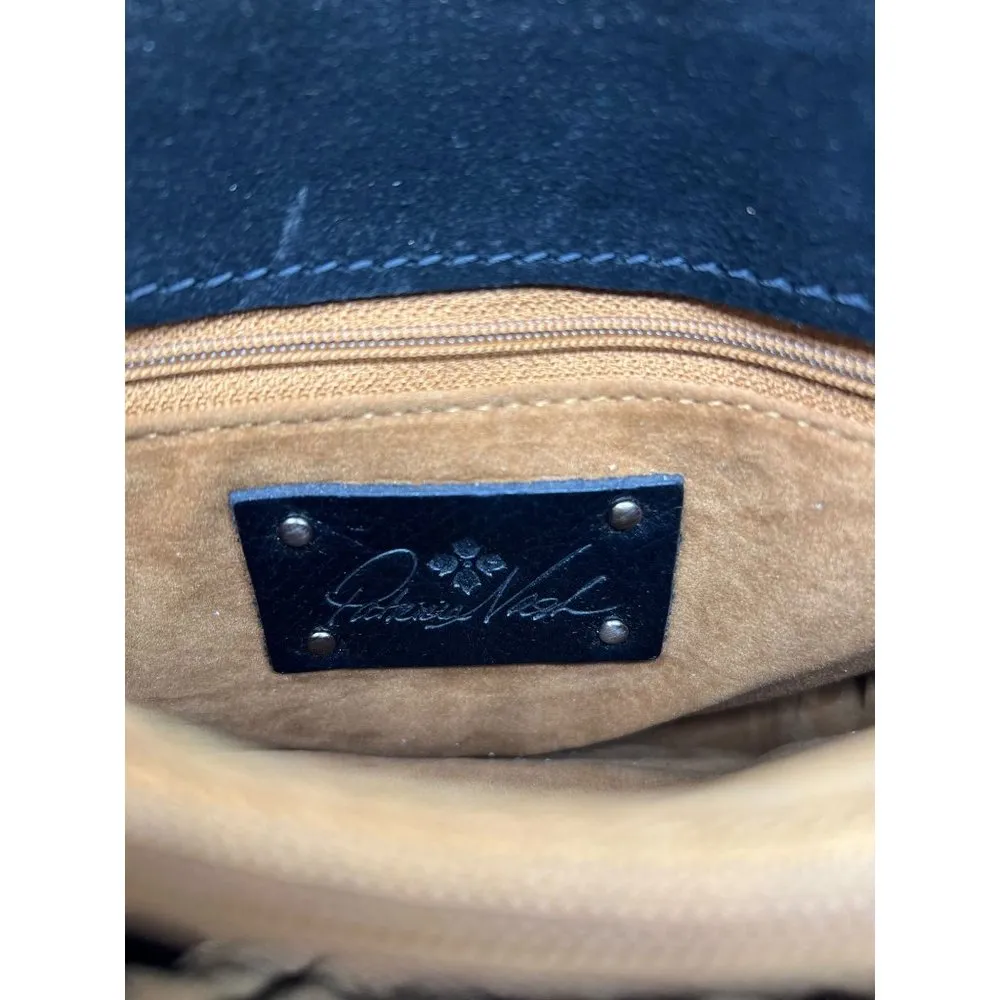 Patricia Nash Bettina Colorblock Saddle Crossbody Bag Purse Black White NWT - Image 10