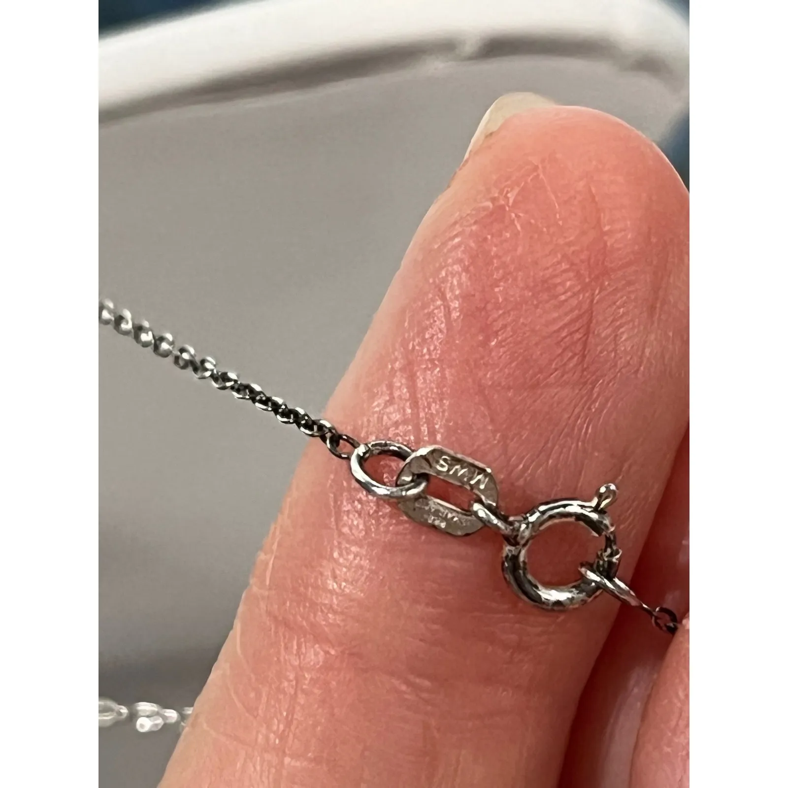 Star of David Necklace Silver Tone Pendant Blue Stone Jewelry‎ - Image 5