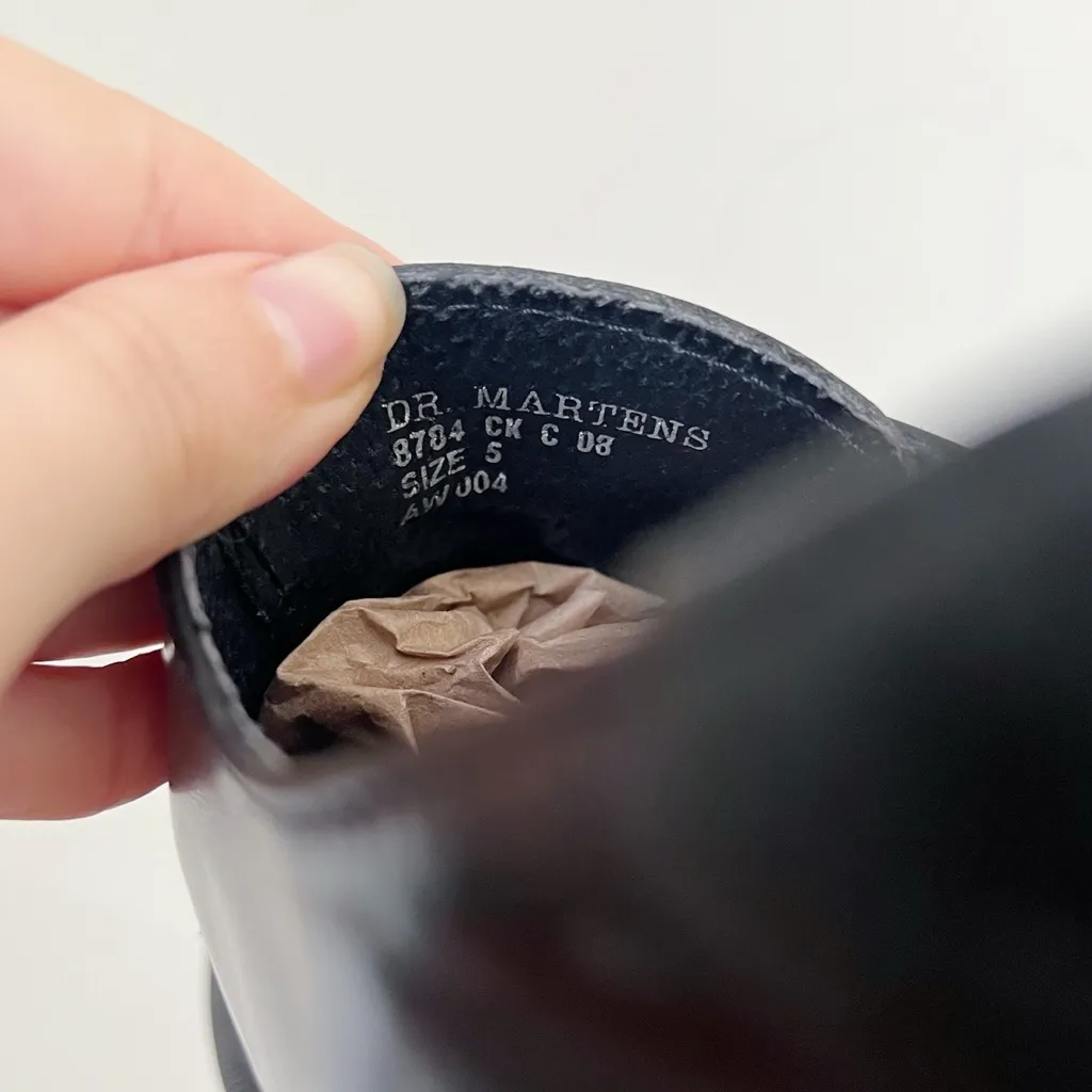 Dr Martens • vintage 8784 oxford shoe black leather square toe made in England - Image 5