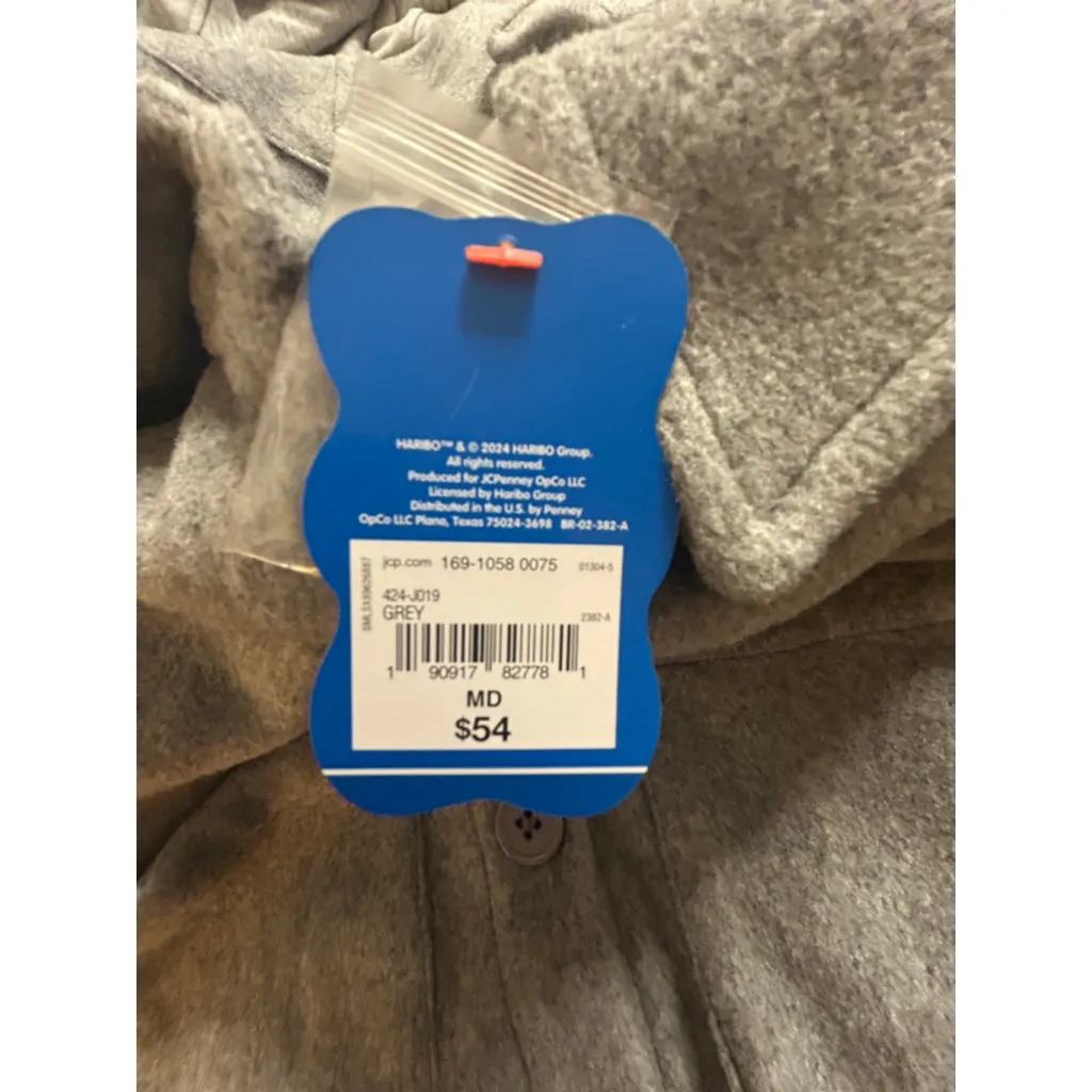 NEW Haribo Gray Juniors Fleece Button Down Shacket Jacket M $54 Size M - Image 5