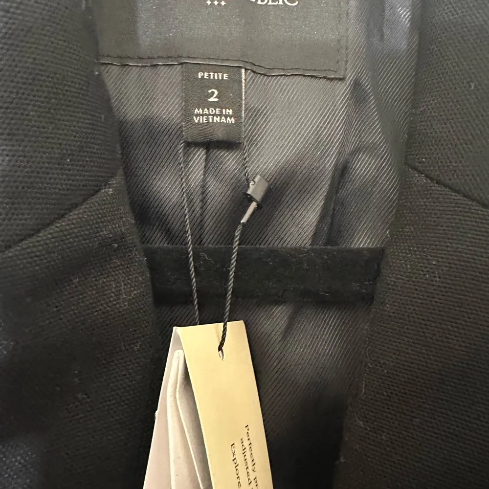 Banana Republic Captain blazer Black size 2P NWT career - Image 8
