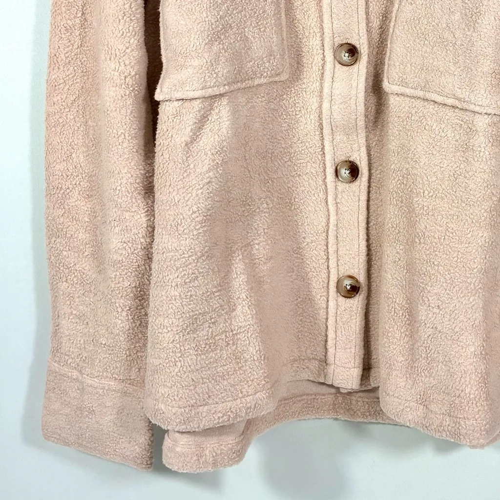 Faherty Holden High Pile Fleece Jacket Peach Whip Large NWT - Image 12