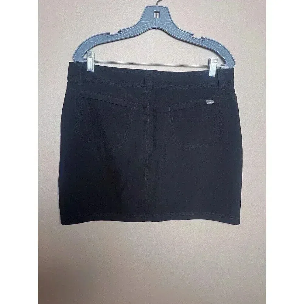 Eddie Bauer Travex Skort Skirt Solid Black Size 10 - Image 2