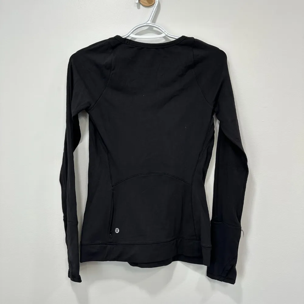 Lululemon Womens Pullover 6 Black Athletic Long‎ Sleeve Performance Stretch Crew - Image 5