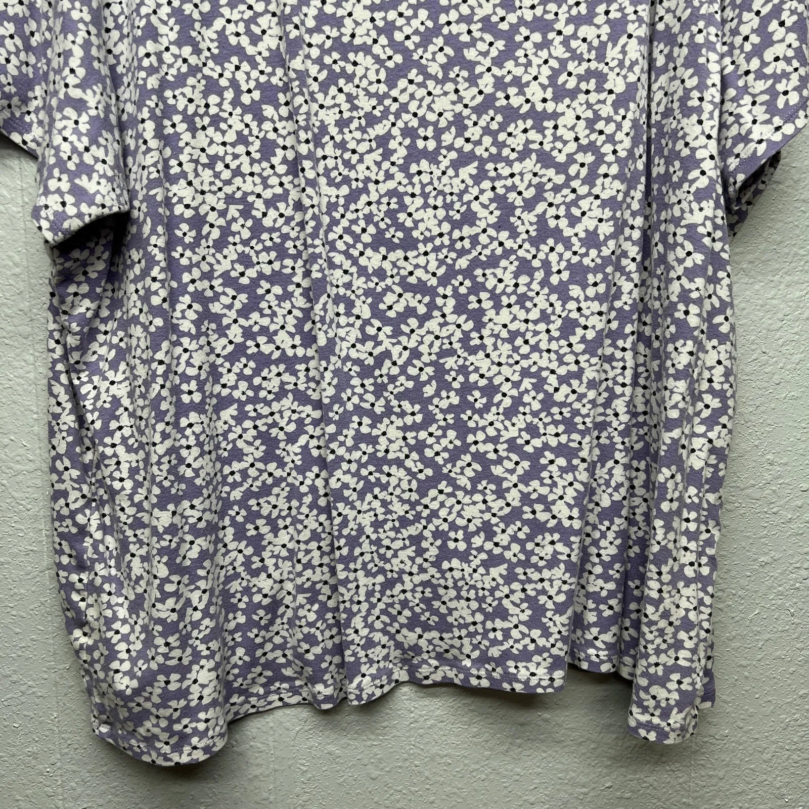 Croft & Barrow Floral Lavender Top Womens 3X Breathable Casual Everyday Wear - Image 8