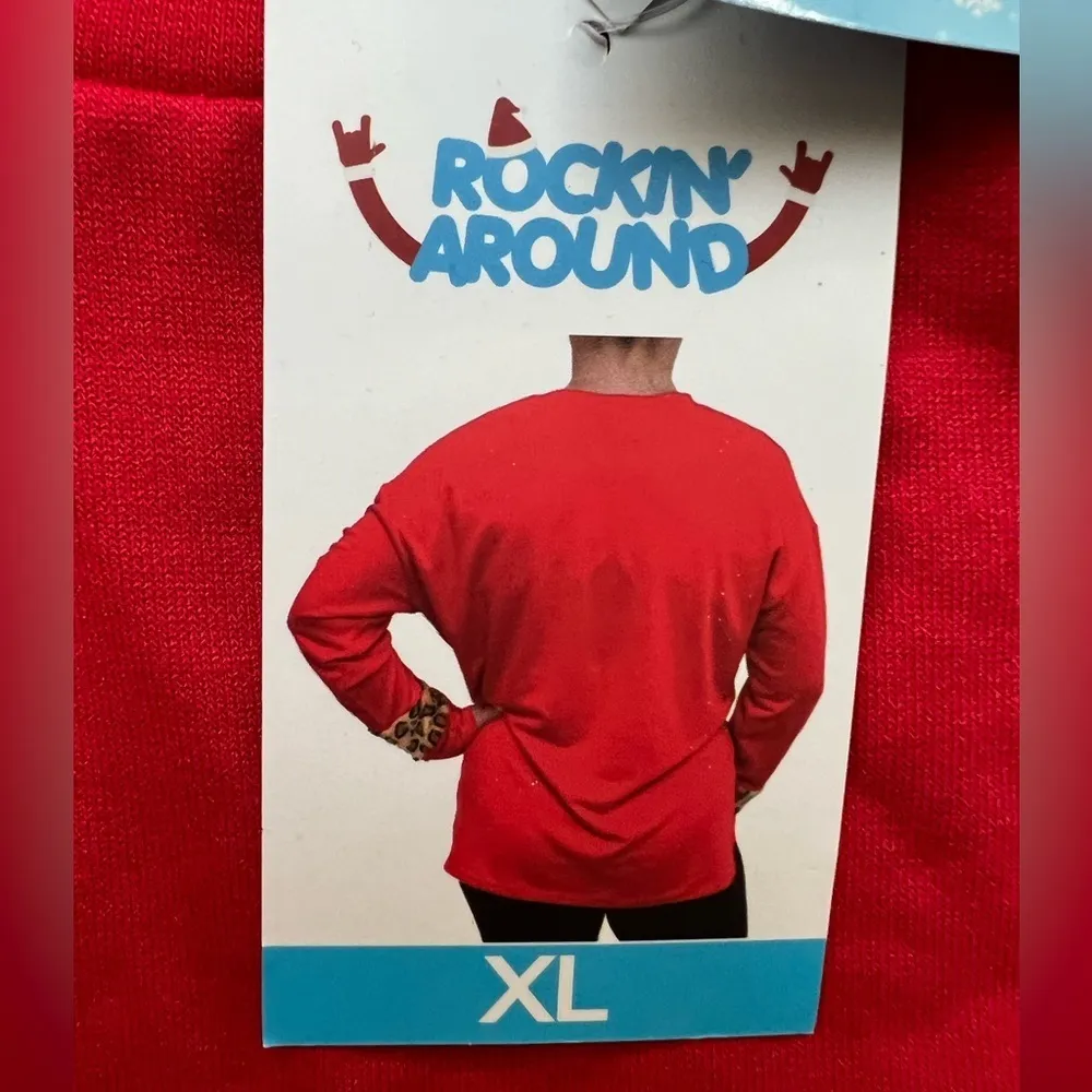Rockin’ Around ladies holidays top. “Santa I can explain” Size: XL. - Image 6
