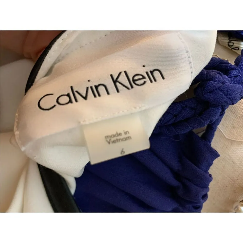 Calvin Klein jacket size 6 white with black accent work attire classy stylish - Image 4