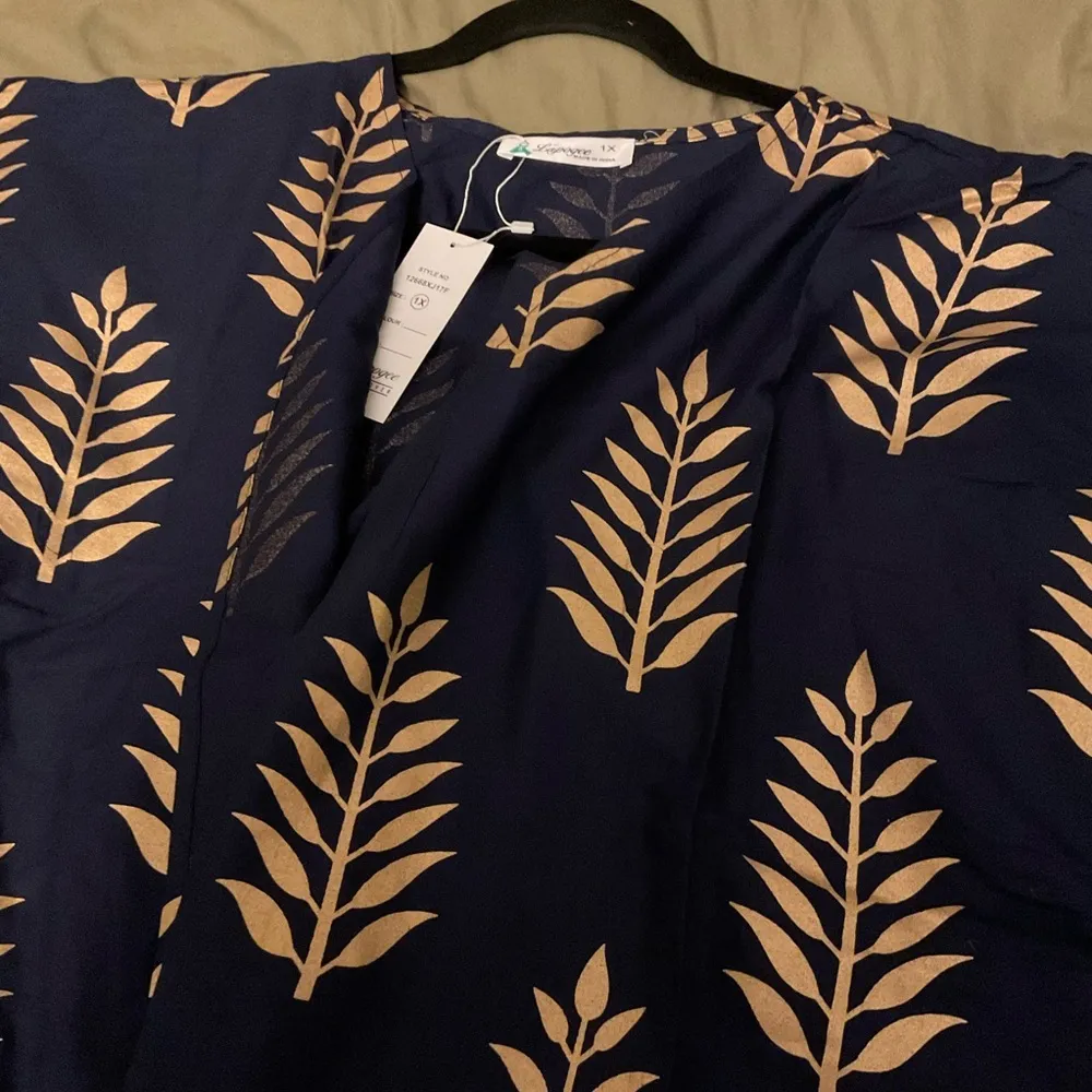 Lapogee Wordover made in India kimono size 1x Blue - Image 7