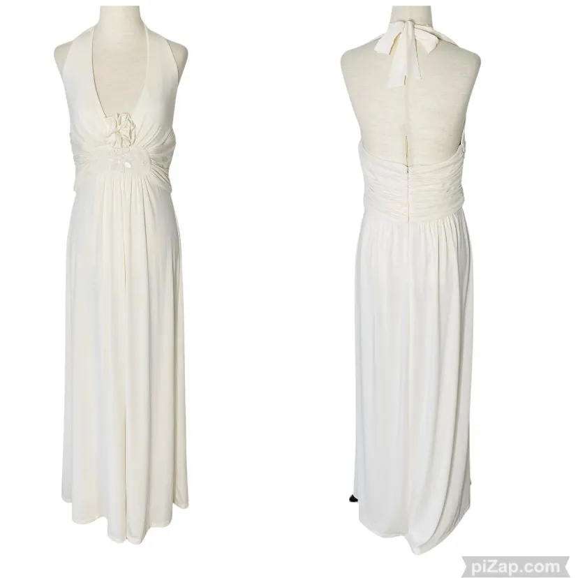 MAX AND CLEO Cream Halter Maxi Dress - Image 2