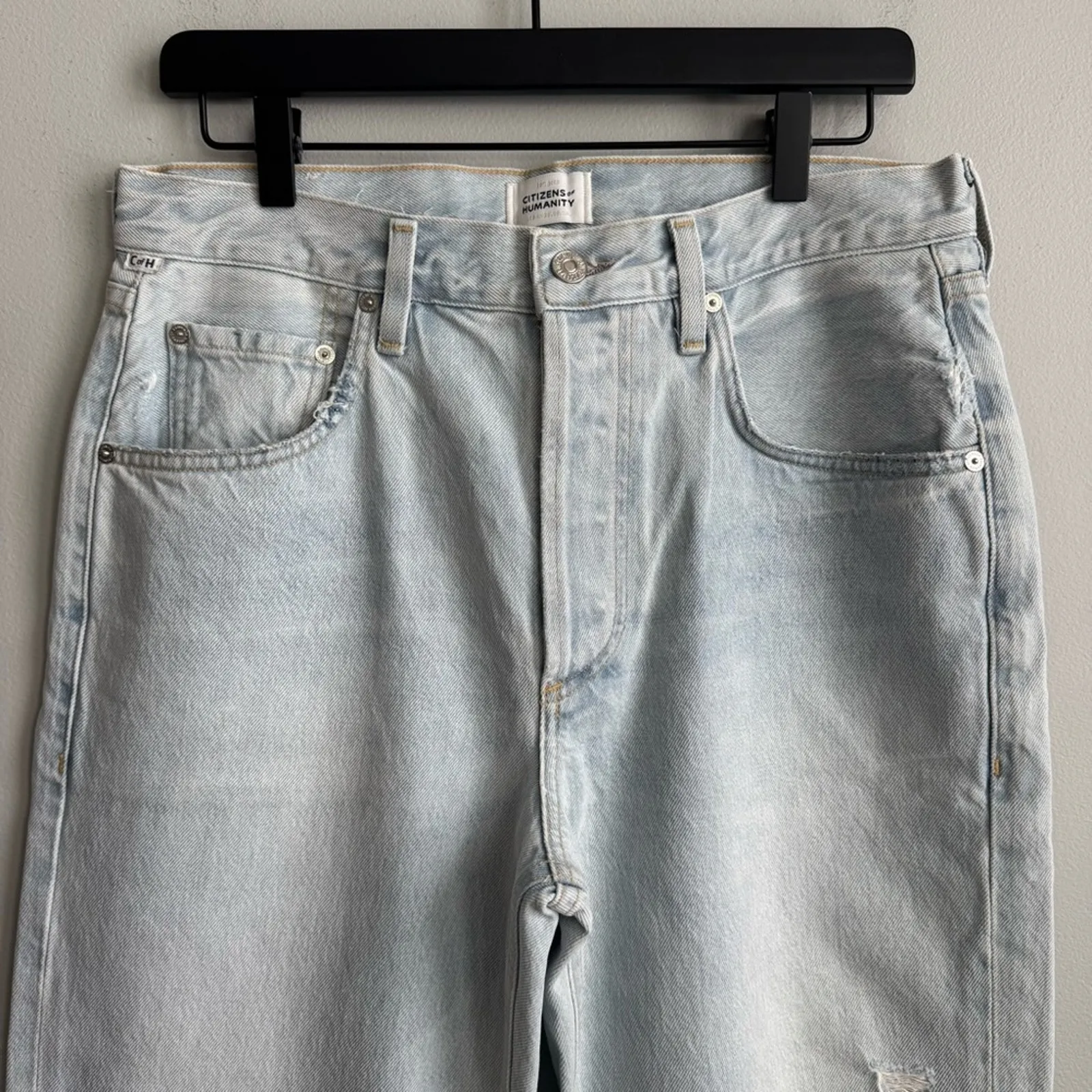 Citizens of Humanity Dahlia Bow Leg Baby Roll Jeans In Liri Size 28 - Image 4