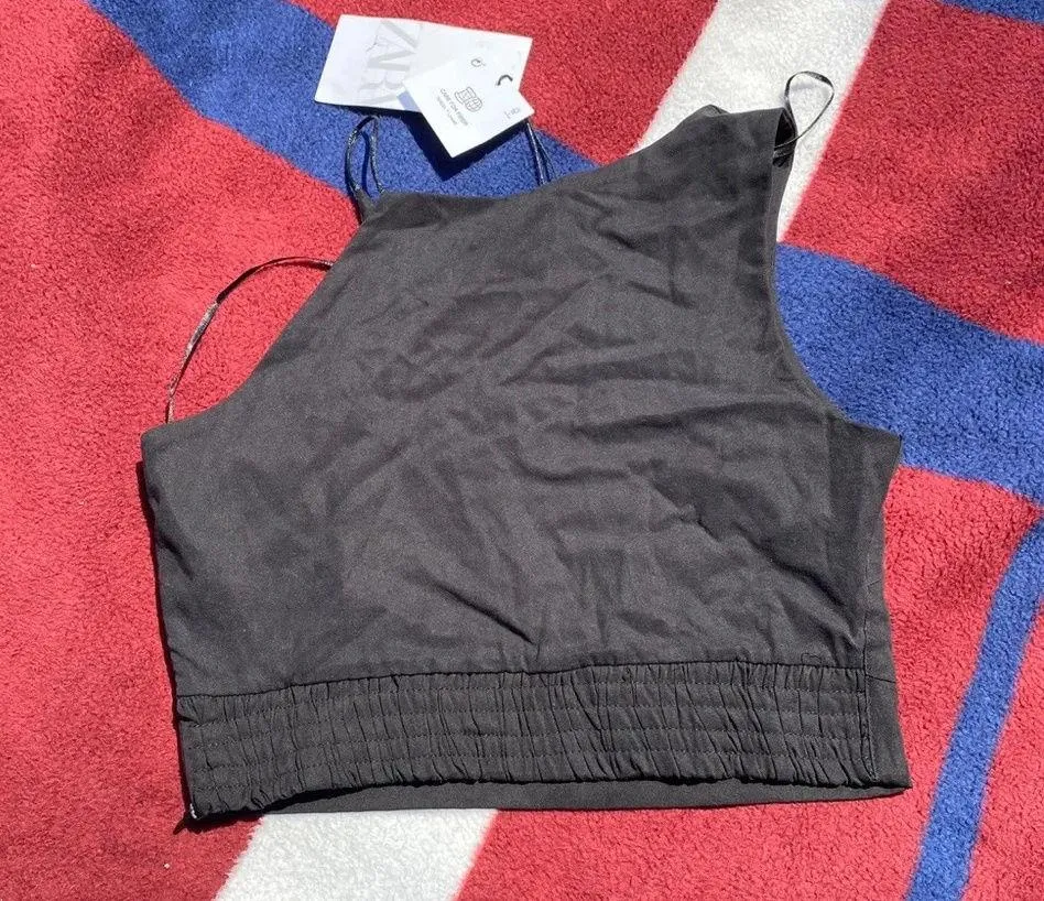Zara NWT black crop top - new with tags XS - Image 2