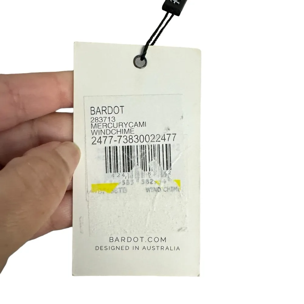 Bardot Mercury Wind Chime Silver Strappy Cami Tank Top NWT - Image 6