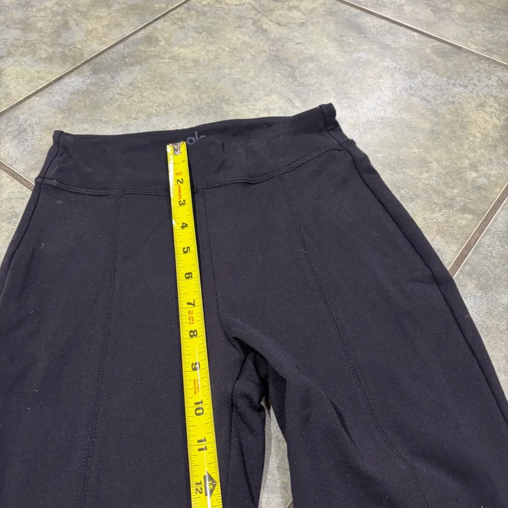 Alo Yoga Airbrush High Waist Flutter Leggings Split Flare Leg Black XS Casual - Image 10