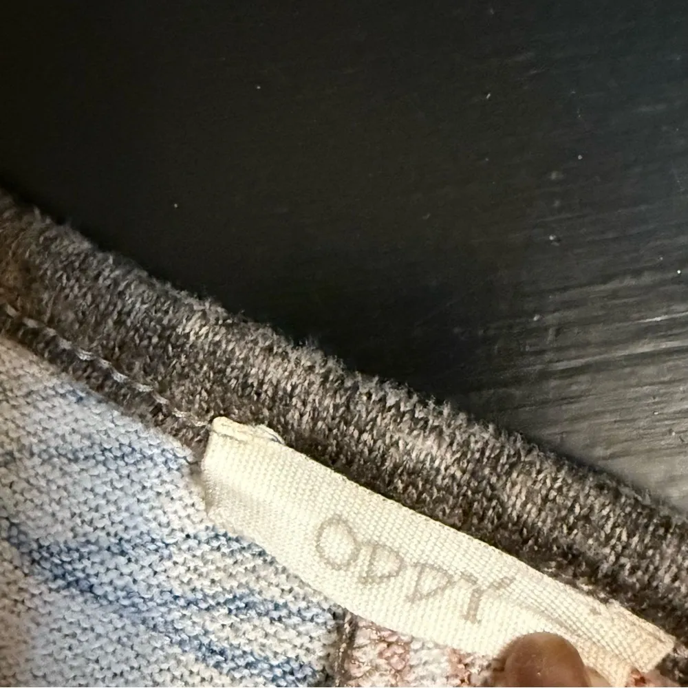 Oddy Leaf Pattern Long Sleeve dress Blue Size 2X - Image 5