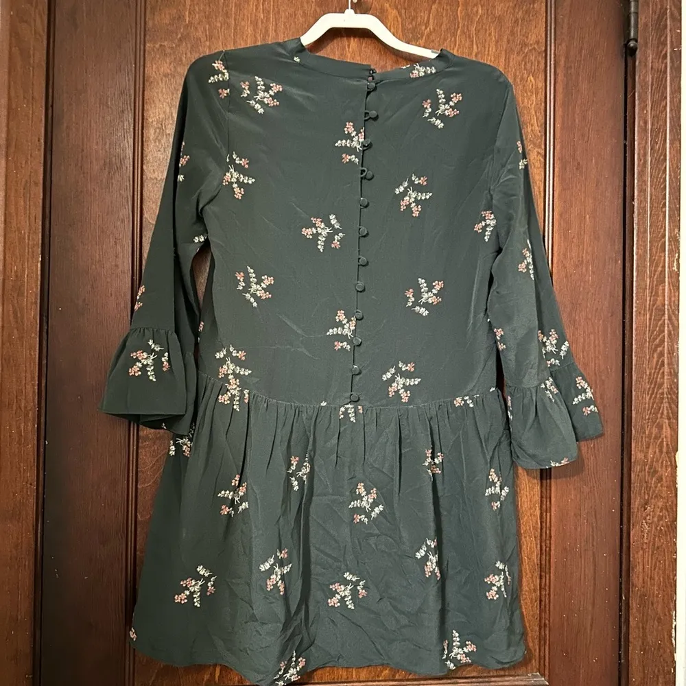 Madewell Silk Tie-Neck Dress Wild Botanic Floral Size S - Image 4
