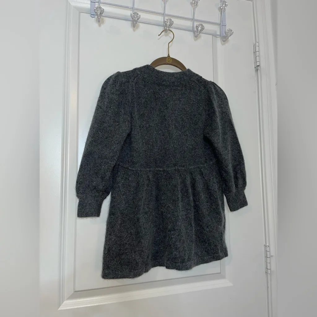 BCBGMAXAZRIA Wool Angora ButtonFront Peplum Cardigan Quiet Luxury Classic Chic M - Image 4