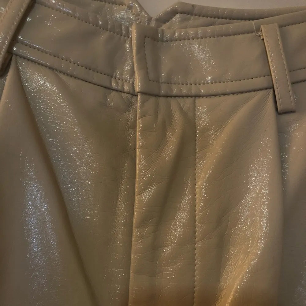 NWT 7 FOR ALL MANKIND Faux Leather Wide Leg Trouser Pants Size S - Image 7