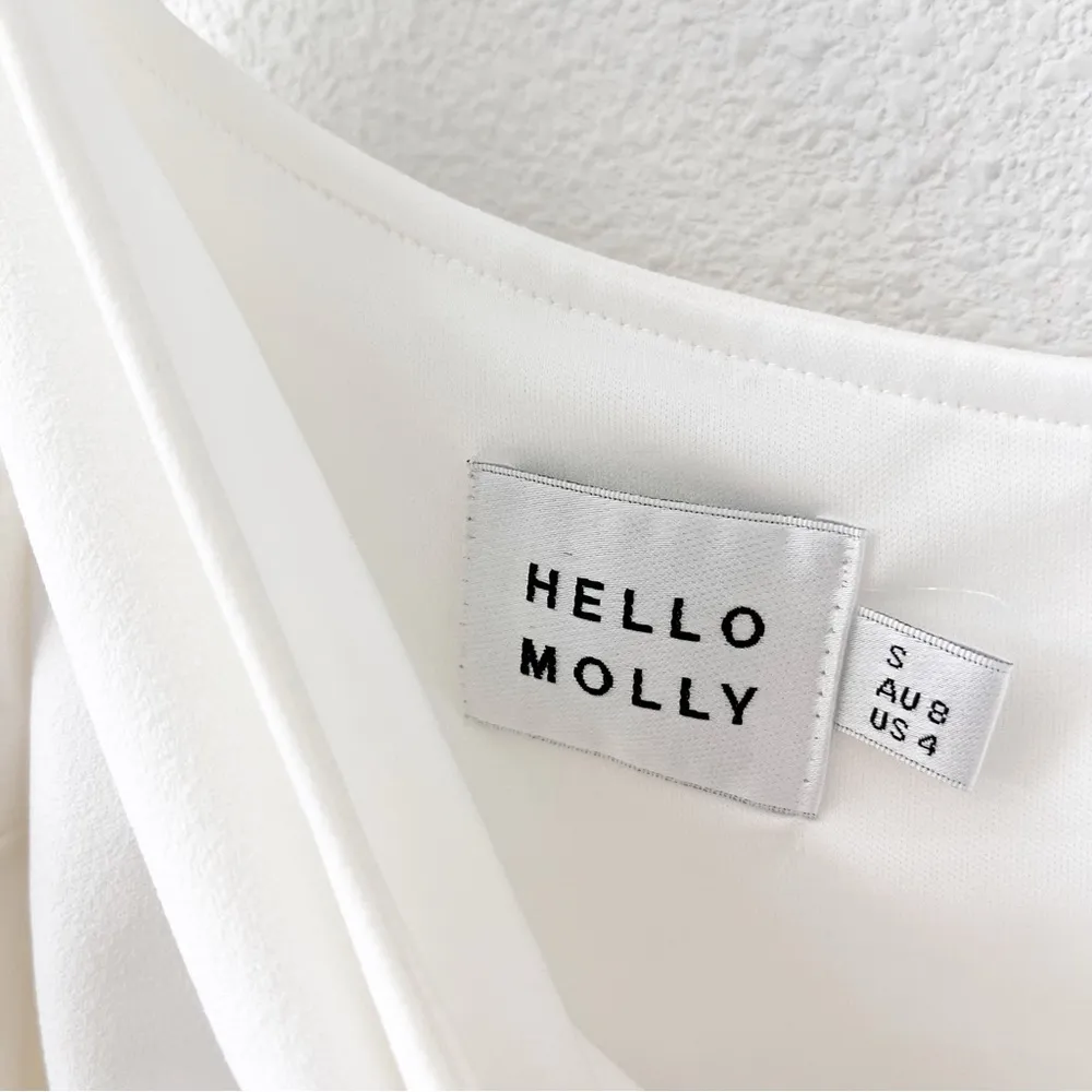 Hello Molly Taking it Back One Shoulder Cutout Bridal Bodycon Dress in White - Image 2