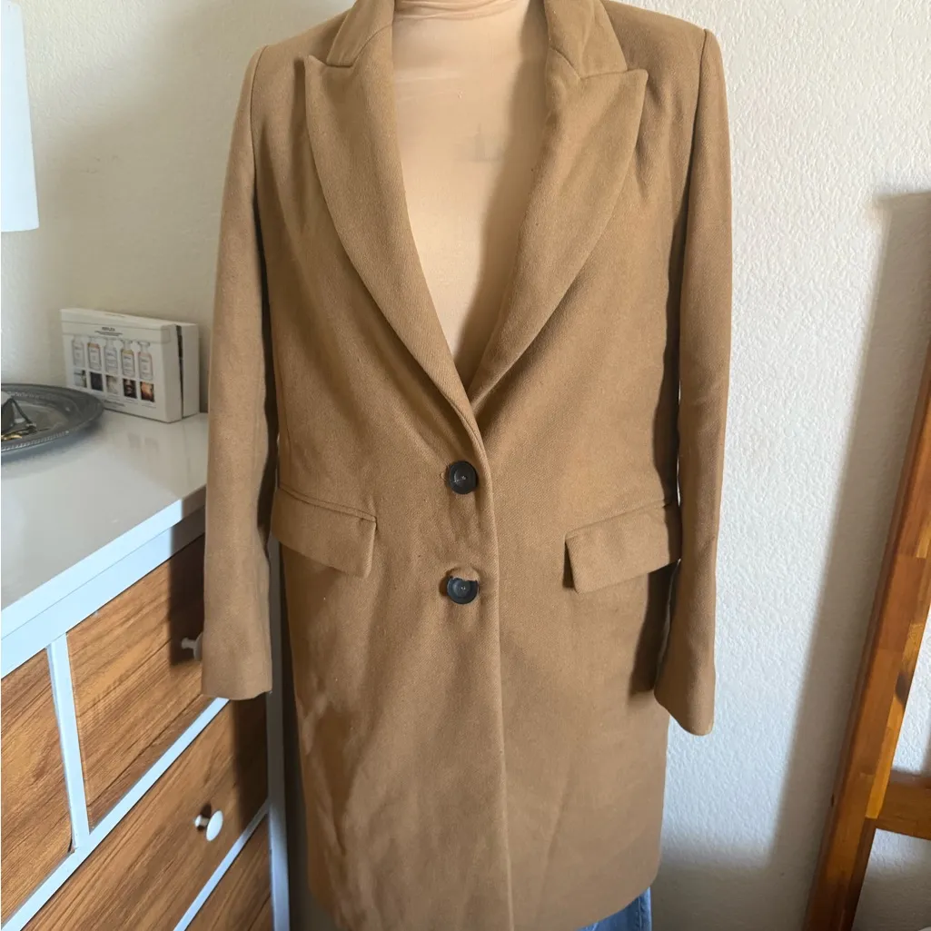 Zara Basic Camel Coat - Image 6