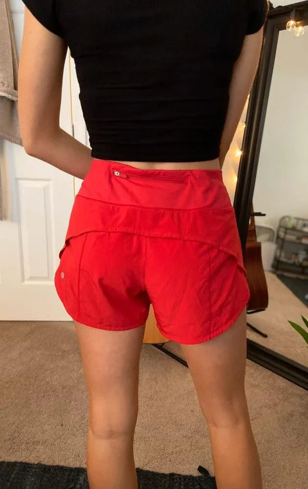 Lululemon Red Lulu Shorts  - Image 2