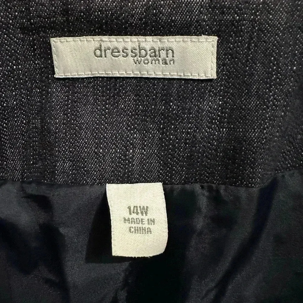 DressBarn Denim Blue Embroidered Cropped Jacket Blazer Women’s Plus Size 14W - Image 5