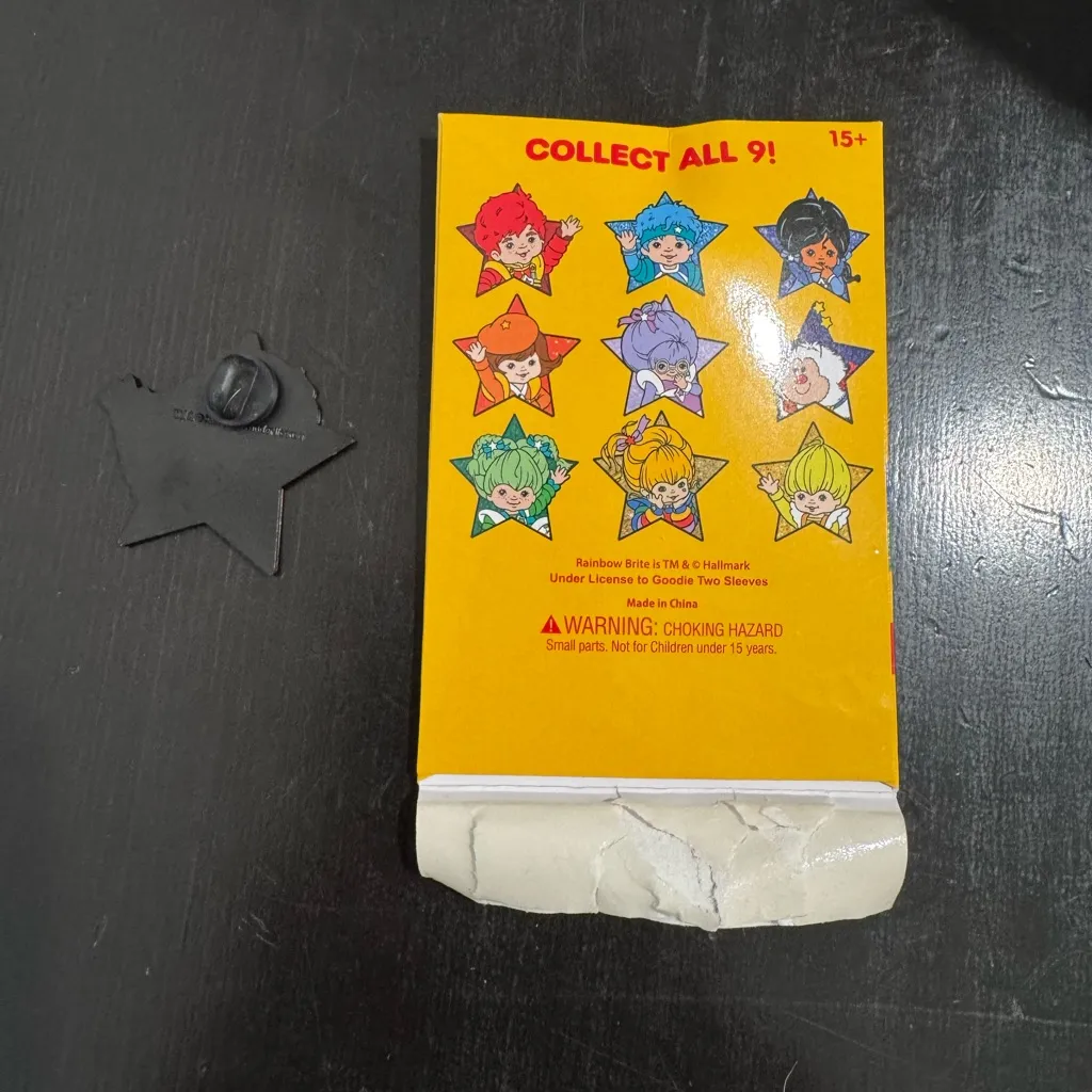 Rainbow Brite Kid Red Butler Glitter Star Enamel Pin - Image 6
