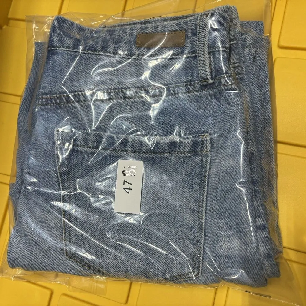 Blanknyc Jeans 28 Blue The Baxter Rib Cage‎ Straight Leg Hi Rise Mom Button Fly - Image 10