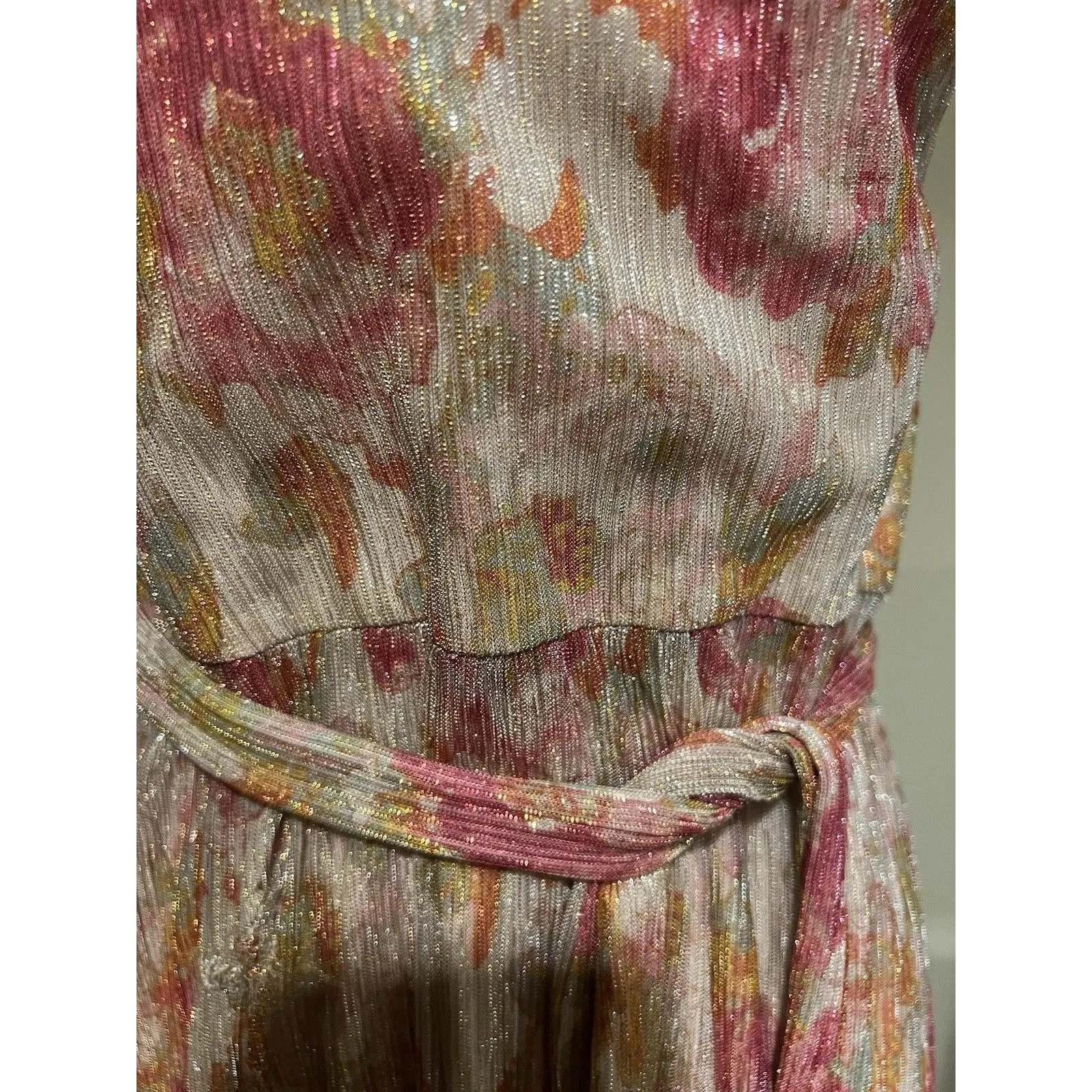 Dress the Population Pink floral Chrissy Gown SZ L - Image 13