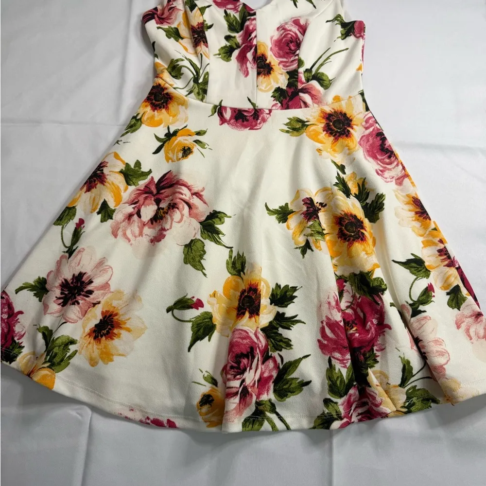 Floral Asymmetrical Dress - Image 3