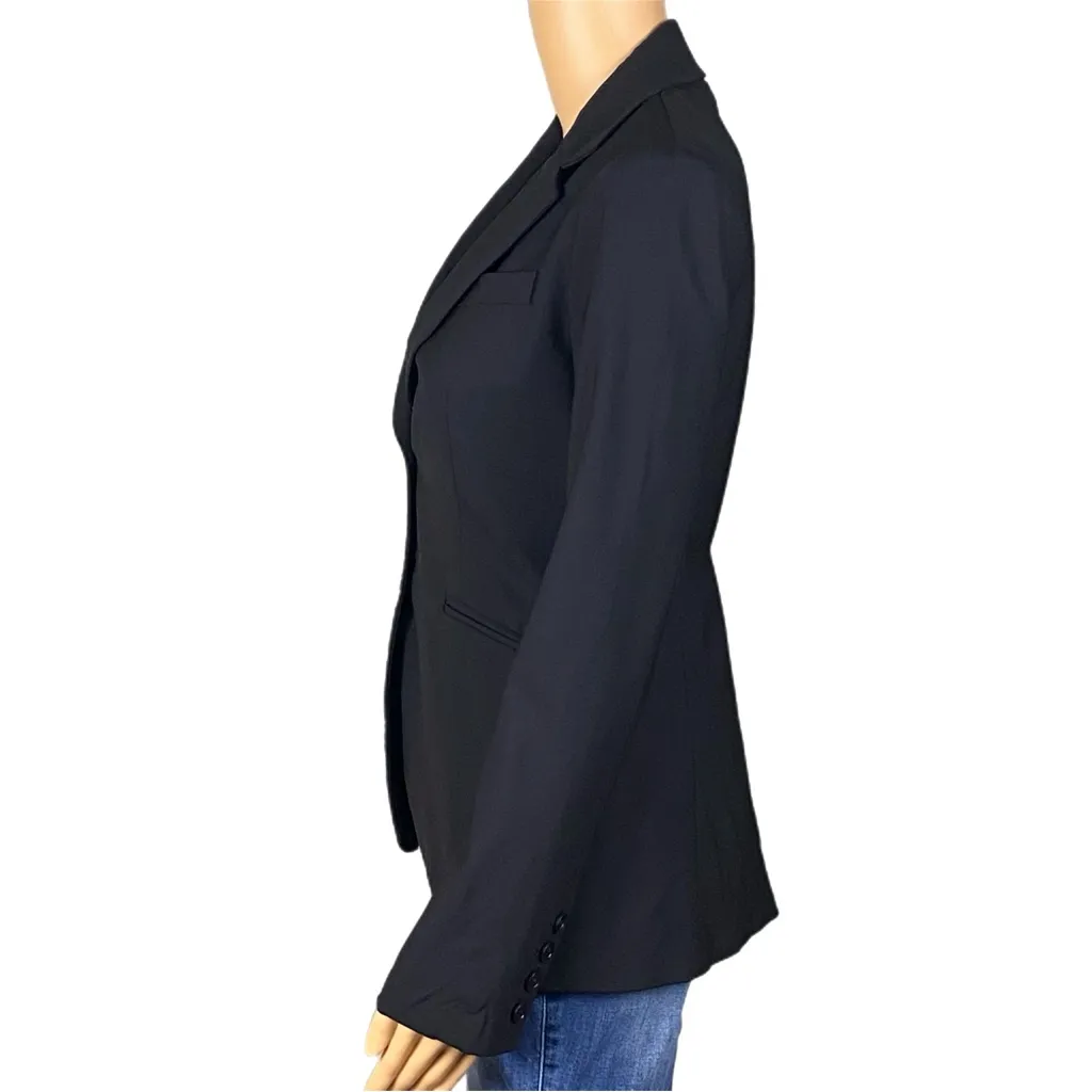 THEORY Vintage black wool blend blazer with chest & 2 front welt pockets Size 0 - Image 8