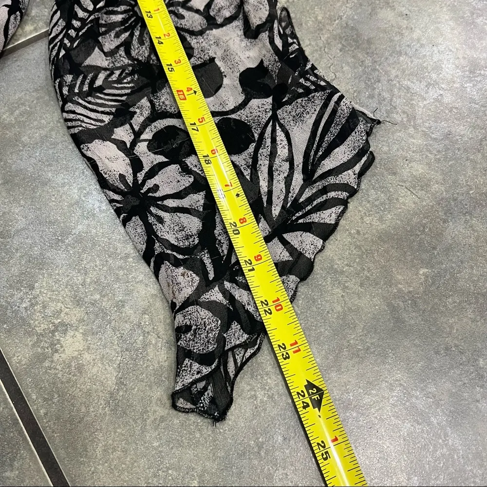 Separates By New York City Design Co Black Floral Silk Top Sz 2XL Y2K Fairy Boho - Image 8