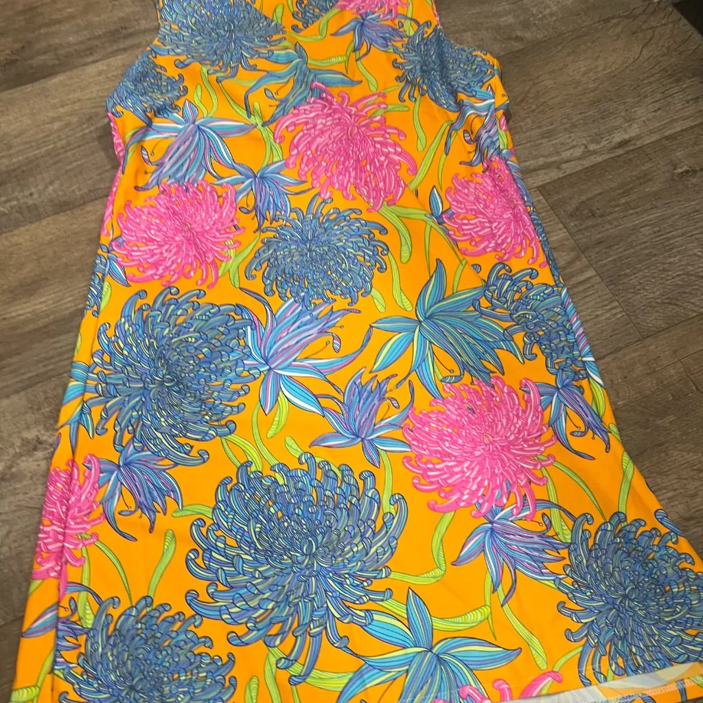 Jude Connally bright orange dress size L Blue Size L - Image 5