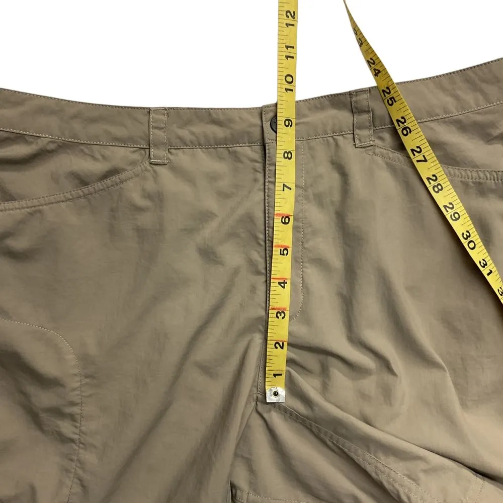 Mountain Hardwear Women's Bermuda Shorts Size 14 Tan Brown Nylon Outdoor Hiking - Image 6