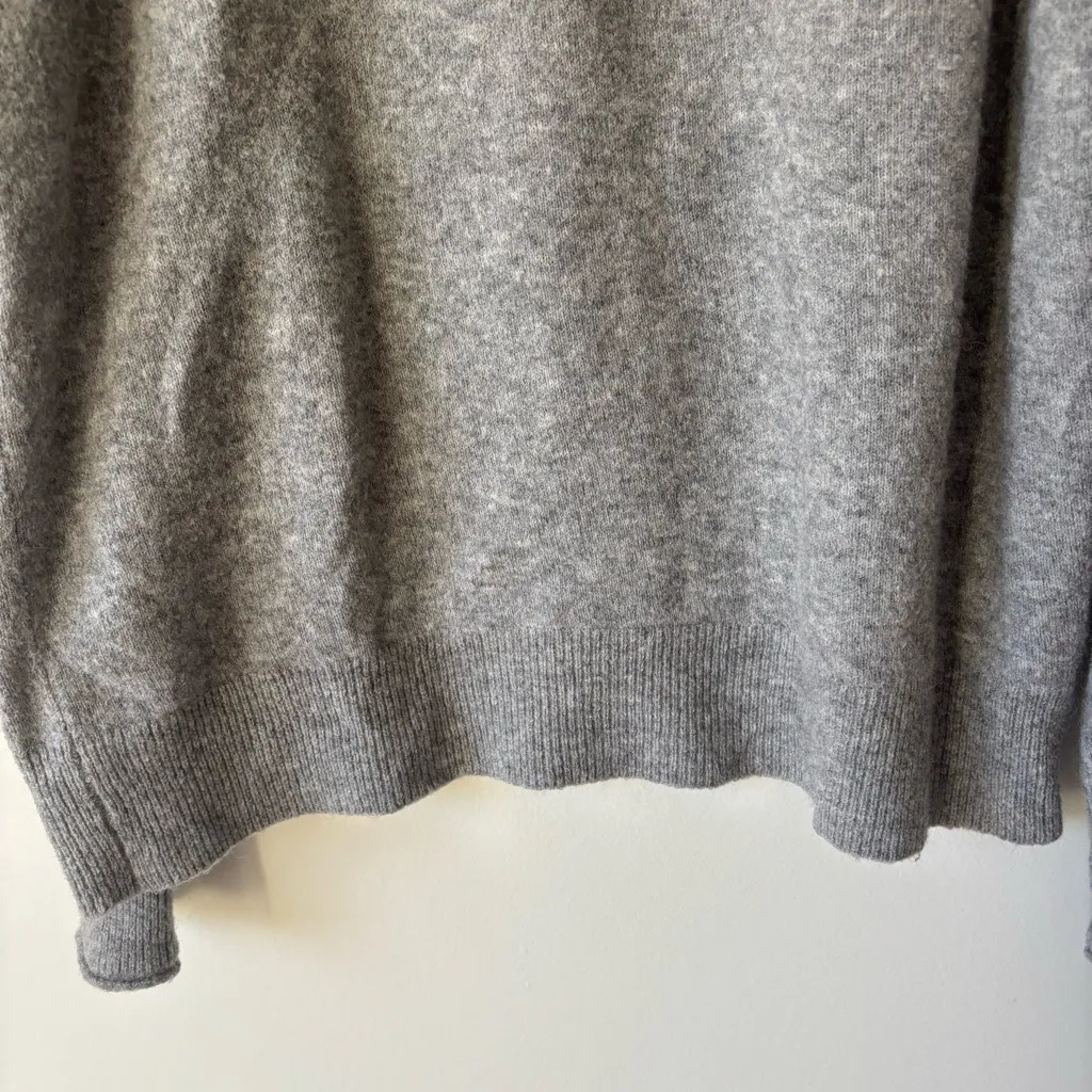J. Crew Gray Rollneck Sweater Wool Alpaca Blend Mock Neck Quiet Luxury - Image 4