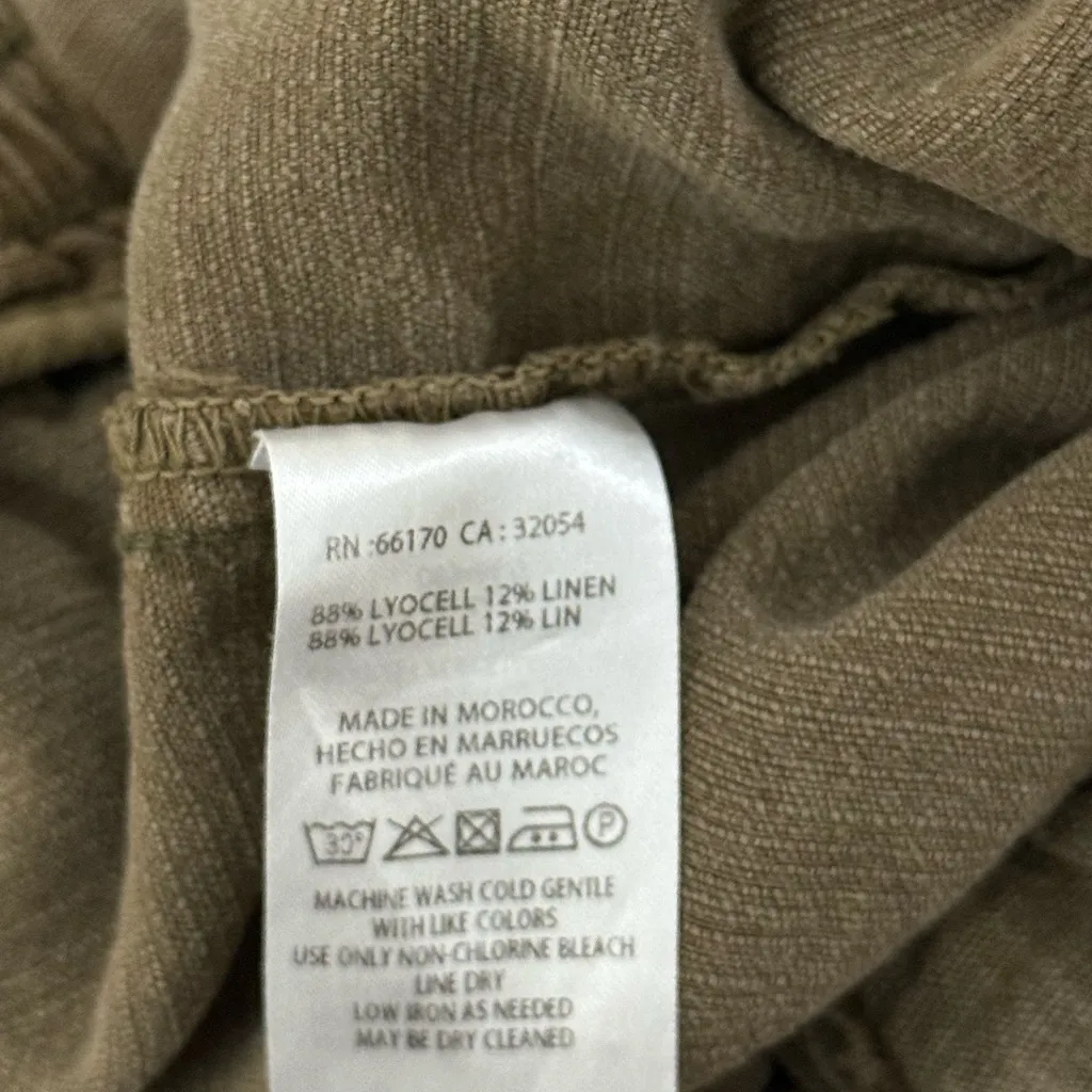 Anthropologie - Olive Green Wide-Leg Crop Pants - XS - Image 8