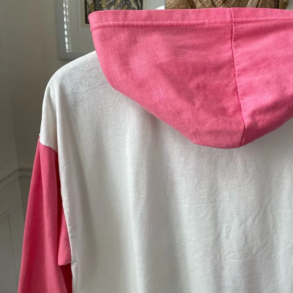 Vintage 80s 90s Laguna International Pink White Crest Tshirt Hoodie L Size L - Image 5