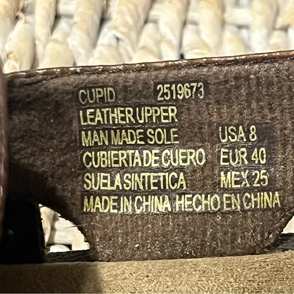 EARTH SPIRIT GELRON 2000, CUPID LEATHER, Size W 8, MULTI COLOR, PREOWNED SANDAL - Image 6