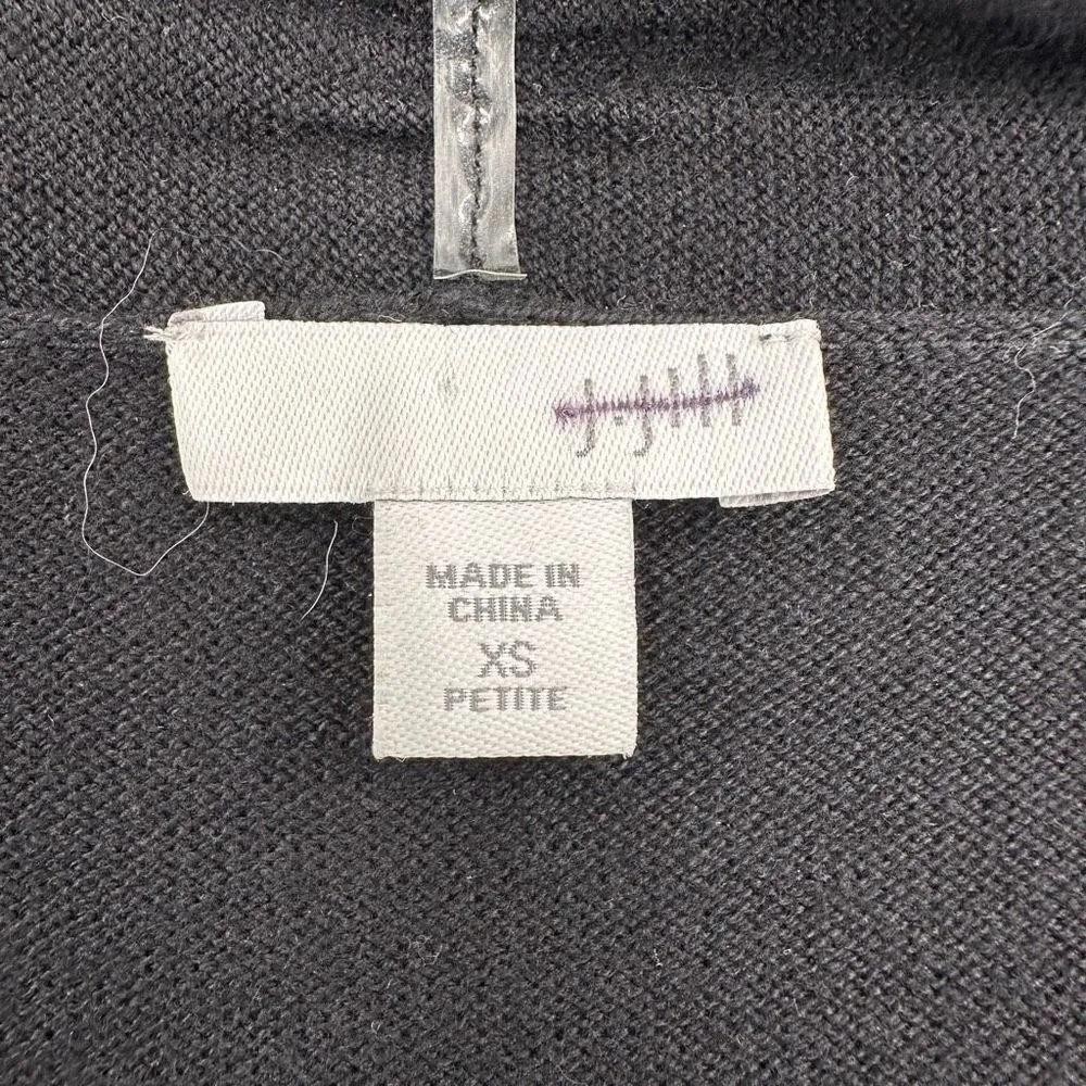 J. Jill‎ Julia Wrap Surplice V Neck Pullover Sweater Black XS silk wool blend - Image 6